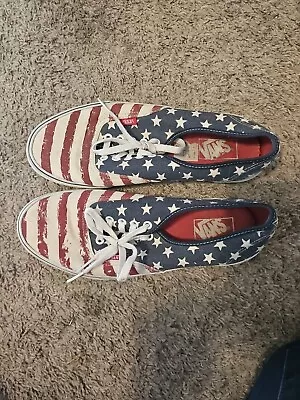 Vans Red White Blue Stars And Stripes Men 10 • $10