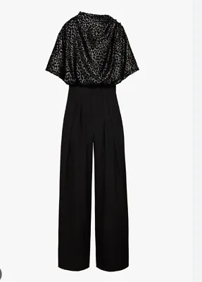 ZARA Black Sparkly Metallic Jumpsuit - Size XS  Limited Edition • £25