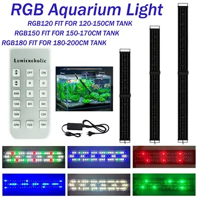 $78.99 • Buy Aquarium Light 120 150 180cm Fish Tank Flicker-free LED Full Spectrum 4 Colors