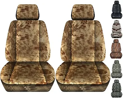 Front Set Car Seat Covers Fits 2008-2021 GMC Sierra 1500/2500/3500  Camouflage • $69.99