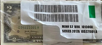 2017 A  $2 Dollar Bills  25 ($50 Face Value) Sequential UNC Minnesota • $79