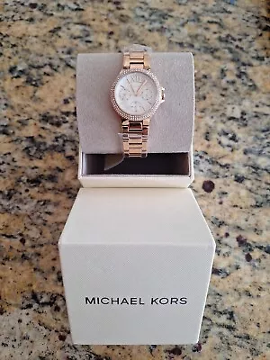 Michael Kors Camille Chronograph Quartz Crystal White Dial Ladies Watch MK6845 • $134.97