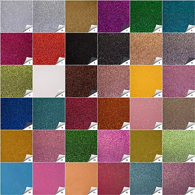 £2.19 • Buy Fine Sparkling Glitter Fabric In A4 & A5 Sheets 50 Colours Hair Bows Crafts
