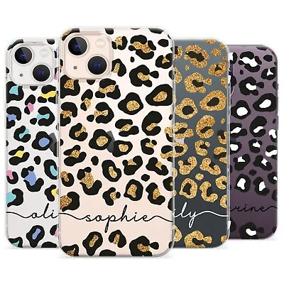 Personalised Animal Print Phone Case Name Silicone Cover For Iphone 11 12 13 15 • $8.83