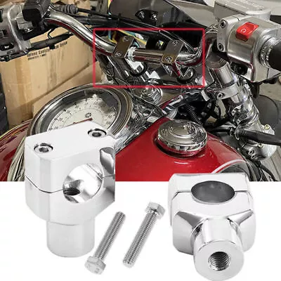 $41.99 • Buy 1'' Handlebar Risers Clamps For Yamaha V-star XVS 650 950 1100 1300 Road Star