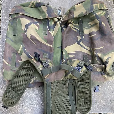 Grade 1 Military Woodland DPM Camouflage Bergen Side Pocket Pouches X2 + Yoke. • $28.61