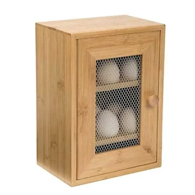 2 Tier Wooden Wood 12x Egg Storage Cabinet Holder Rack Cupboard Free Standing • £11.99