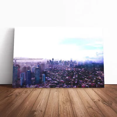 Manila Skyline In The Philippines Canvas Wall Art Print Framed Picture Decor • $31.52