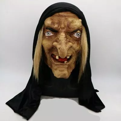 Scary Adult Old Witch Mask Latex Creepy Halloween Costume Grimace Party Props AU • $23.74