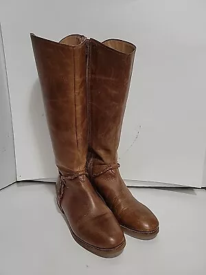 Matisse Brown Distressed Leather Lariat Tall Riding Womens 9w Boots • $33.99