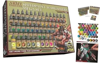 Army Painter Speed Paint Mega Set With 60 Acrylic Paints Metallics Brush For  • $293.49