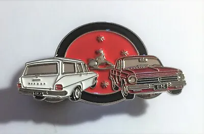 EJ/EH Holden Duo (Whi/Mar) Quality Metal Car Badge Hat Pin Lapel Pin 2 Clutch • $10