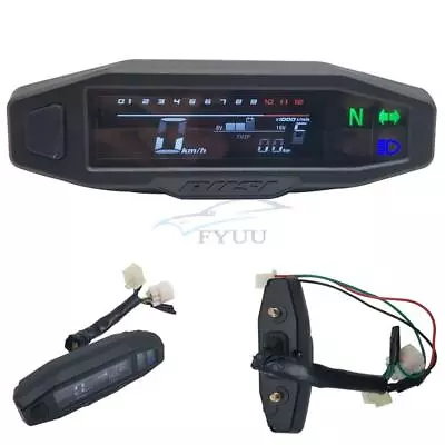 Mini Motorcycle LCD Speedometer Digital Odometer 199KM/H 1200RPM Gauge Parts • $32.96