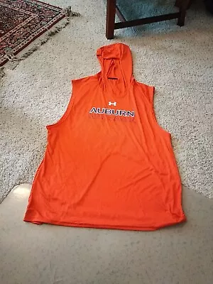 Under Armour Auburn Tigers Orange Performance Sideline Sleeveless Pullover 3XL • $34.99