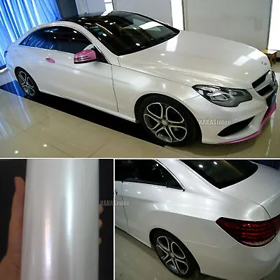 Stretchable Metallic Car Pearl Glossy Glitter Chrome Vinyl Wrap Paint Sticker US • $281.15