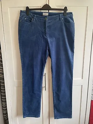 £15 • Buy Pure Collection Quality Cotton Velvet Jeans Jade/Blue Size 18R