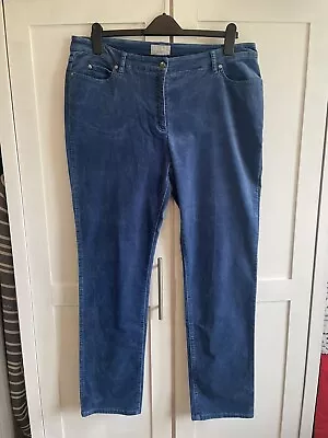 £15 • Buy Pure Collection Quality Cotton Velvet Jeans Jade/Blue Size 18R