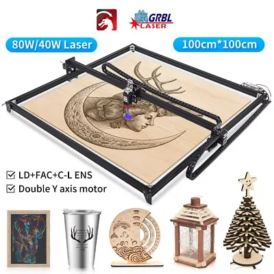 LUNYEE GRBL Laser Engraver Machine DIY 100*100cm For DIY Engraveing Machine • $259.47