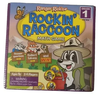 New ROCKIN RACOON MATH GAME 2-4 Players Ages 5+ Grade 1 Ranger Rick Learning NIB • $12.95