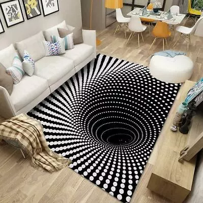 Visual Psychedelic Trap Carpet Bedroom Decorative Carpet Door Anti-Slip Rug Mat • £33.85