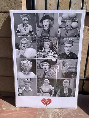 I Love Lucy Collage In Black & White Large Poster 24 X 36 Lucille Ball Print New • $5.99
