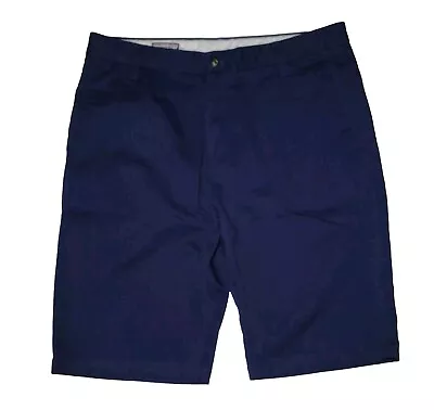 Mens Volcom Corpo Class Blue Casual Flat Front Shorts Size 33 • $13