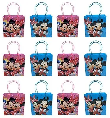 12pcs Mickey And Minnie Mouse Birthday Party Favor Goodie Gift Candy Loot Bags • $16.95