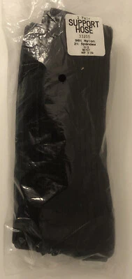 $15.95 • Buy Vintage 2 Pairs Black Vacuum Grip Hosiery Support Socks Size 10-13 Sealed USA