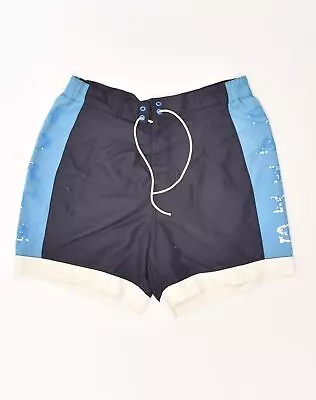 NORTH SAILS Mens Graphic Swimming Shorts W32 Medium Navy Blue Polyester XF01 • £8.65