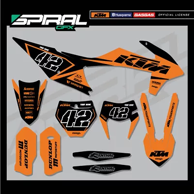 Custom MX Graphics Kit Factory Blackout Or KTM XC EXC EXCF 125 250 350 450 2022 • $159.99