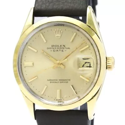 Vintage ROLEX Oyster Perpetual Date 1550 Gold Plated Automatic Watch BF568946 • $4532