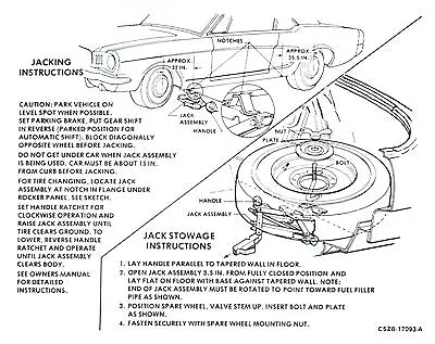 1965 Mustang Jack Instruction Decal • $11.95