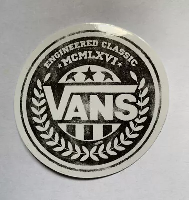 VANS Off The Wall 2.5” Inch Skateboard Sticker Skate Round Gray Waterproof Decal • $3.99