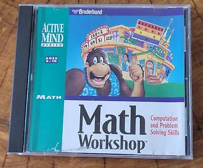 Math Workshop Active Mind Series Broderbund Windows/Macintosh Ages 6-10 • $9.99