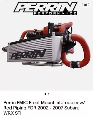 Perrin FMIC Front Mount Intercooler W/ Red Piping For 2002-2007 WRX / STI • $2000