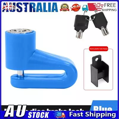 Electric Scooter Disc Brake Lock Anti Theft With Lock Frame For M365 (Blue) • $7.83