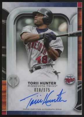 2022 Topps Tribute Torii Hunter Auto /175 #TA-TH • $14.99