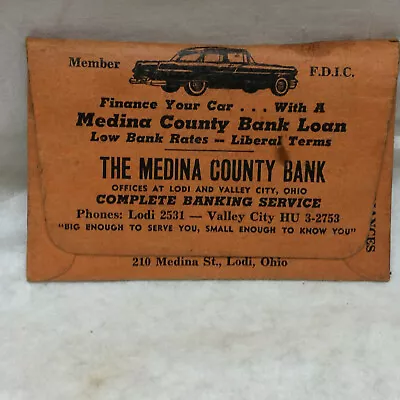 Vtg The Medina County Bank Automobile Registration And Driver's License Holder • $16.50