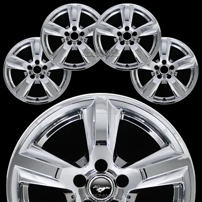 4 For Ford Mustang 2015-2020 Chrome 17  Wheel Skins Hub Caps Alloy Rim Covers • $39.99