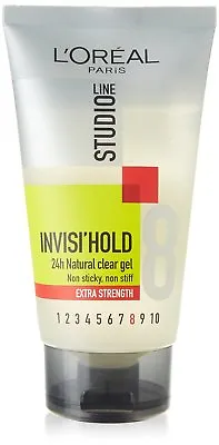 £12.22 • Buy 3x Loreal L'Oreal Studio Invisi Hold Natural Clear Extra Strength Hair Gel No8