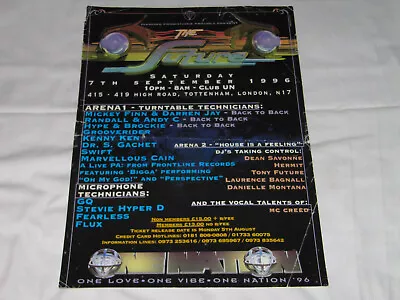 One Nation - London - Mickey Finn Darren Jay - 1996 A3 Rave Flyer / Poster • £7.50