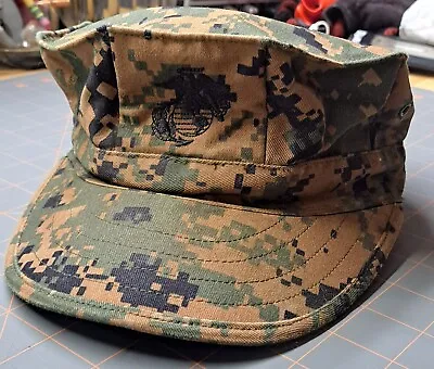 US Marine Corps USMC 8 Point Woodland MARPAT Camo Utility Cover Hat Cap Small • $20