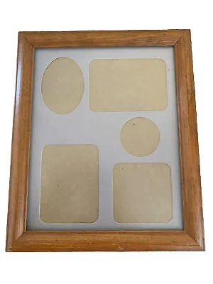 Vintage 1970s/80s Family Photo Picture Frame 11.5 X9.5  5 Photo Slot Frame • $24.99