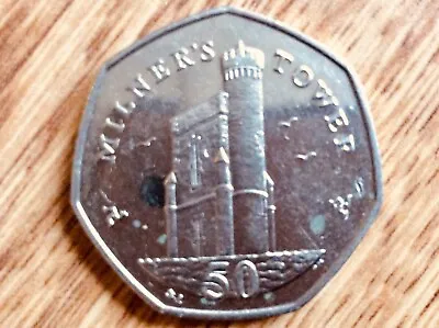 ✨RARE 50p Isle Of Man Milners Tower Circulated✨ • £6.89