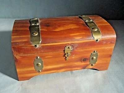 $14.99 • Buy Vintage McGraw Box Company New York Treasure Trinket Chest Box Mirror 12072