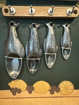 New Old World Fish Measuring Spoon Set & Wall Rack. Great Gift • $34.99