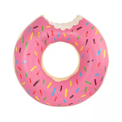 Kids Adult Inflatable Donut Rubber Ring Pool Float Lilo Toys Doughnut Dohnut • £5.29