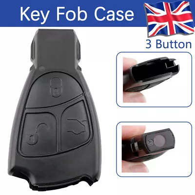 3 Button Car Key Fob Case For MERCEDES BENZ W168 W202 W203 W208 W211 C B E Class • £4.55