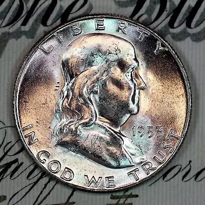 * 1953-s Fbl * Solid+ Gem Bu Ms Franklin Half-dollar * From Original Roll * • $183.50