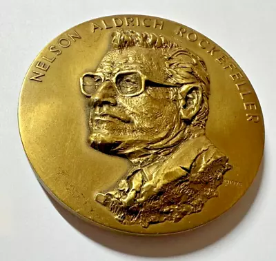 Nelson Aldrich Rockefeller Vp Of United States Medallic Company Bronze Medal • £25.94
